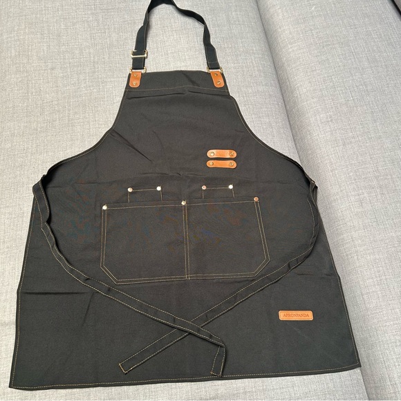 APRON PANDA Heavy-duty Lightweight Spun Poli-Apron Pockets Accents#0901259 - Picture 2 of 13